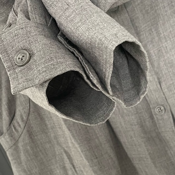 FIG Clothing Wool lxu Button Front Shirtdress Grey L - Picture 6 of 9